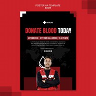 今日献血海报模板