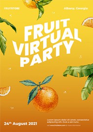 水果主题派对海报