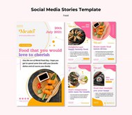 日式寿司美食社交媒体模板