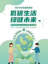 2021年全国低碳日宣传PSD海报设计素材
