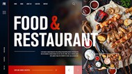 免费食品和餐厅登录页设计模板