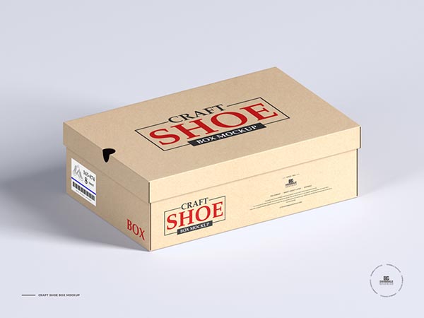 免费鞋盒包装样机模型