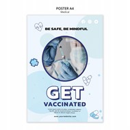 接种疫苗宣传海报模板
