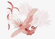 水红凤凰中国古典神兽