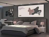 免费现代卧室装饰画样机模型