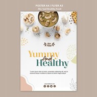 健康食品概念海报模板