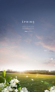 春季风景海报