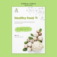 绿色健康食物psd海报设计