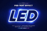 LED发光效果的立体字智能模板素材