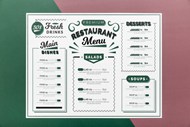 餐厅菜单psd模板设计