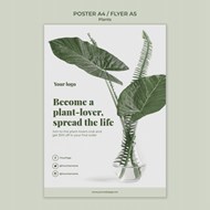 植物海报模板设计psd