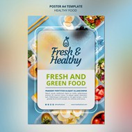 新鲜健康食物海报模板