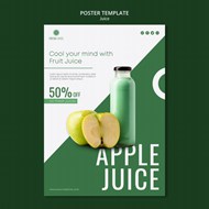新鲜苹果汁广告海报设计