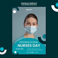 国际护士节海报模板