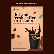 咖啡饮品海报模板设计psd