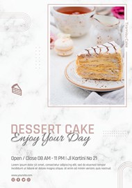 甜点蛋糕美食广告海报