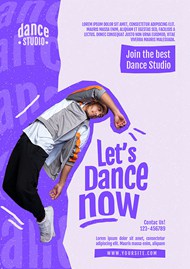 舞蹈课工作室招生海报