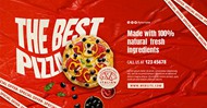 美味披萨广告宣传横幅模板