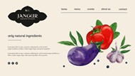 水彩蔬果餐厅网页模板