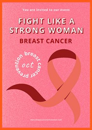 粉红丝带女性健康海报