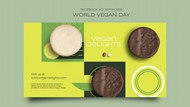 世界素食日横幅模板