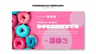 多彩甜甜圈美食网页广告