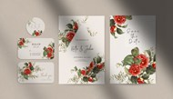 古典文艺婚礼卡片模板