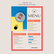 日式寿司餐厅菜单模板