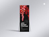 免费高级LED海报样机