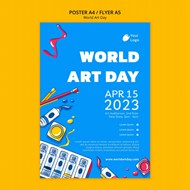 世界艺术日庆祝海报