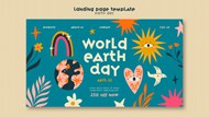 世界地球日横幅模板设计psd
