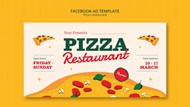 披萨餐厅宣传横幅模板