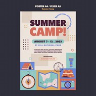 夏令营平面设计海报模板