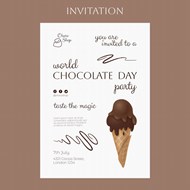 世界巧克力日邀请海报