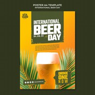 国际啤酒日海报模板