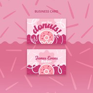 粉色甜品卡片模板