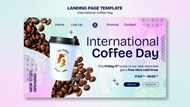 国际咖啡日PS主页模板