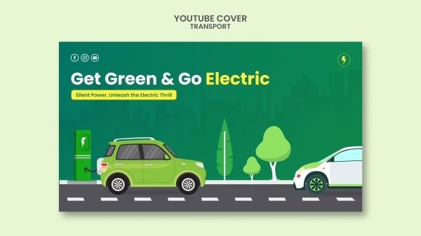 绿色环保汽车横幅