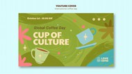手绘国际咖啡日youtube封面