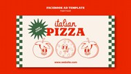 意大利披萨横幅模板