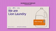 洗衣店宣传广告横幅模板