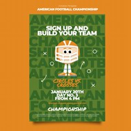 橄榄球运动海报模板设计