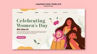 庆祝妇女节登录页psd模板