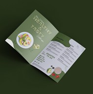 轻食简餐美食折页传单内页设计