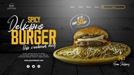 汉堡美食网页psd模板