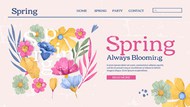 春季主题网页模板设计素材