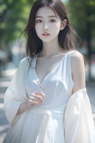 漂亮的长发美女