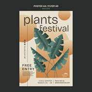 免费植物展会活动传单海报设计