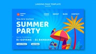 免费夏日派对主题网页界面设计