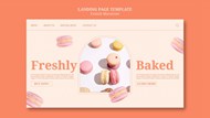 免费马卡龙甜品店登录页界面设计